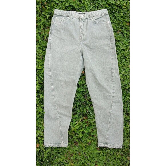 Topshop Denim - Topshop Barrel Leg Jeans Womens 28x30 Light Wash High Rise Tapered Denim NWOT